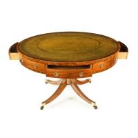 George III revolving mahogany drum table