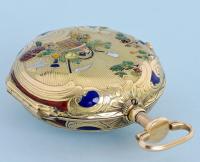 Gold and Enamel Quarter Repeating French Verge