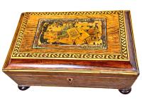 19th Century Rosewood Games Box