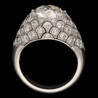 Hancocks 3.12ct Old European Brilliant Diamond Ring In Diamond Bombe Mount Contemporary