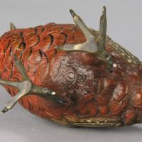 Early 20th Century Cold-Painted Austrian Bronze entitled "Pheasant" by Franz Bergman
