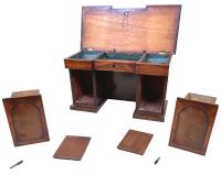 Regency Mahogany Miniature Sideboard Tea Caddy