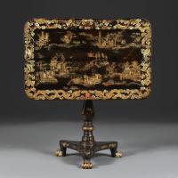 Mid 19th Century Chinese Export Lacquer Centre Table