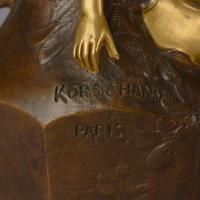 Gilt Bronze Vase Entitled "Fée des Bois" by Charles Korschann