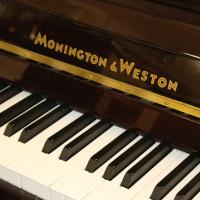 Monington & Weston 110 upright piano nameboard