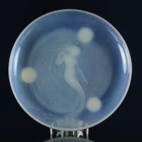 Early 20th Century Opalescent Salver entitled  “Sirène” by René Lalique