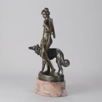 Early 20th Century Bronze Sculpture entitled "Diana The Huntress" By A Muller-Crefeld