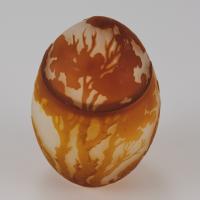 Cameo Glass Vase entitled "Easter Egg Vase with Bunny" by Émile Gallé
