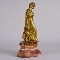 Early 20th Centruy Gilt Bronze Entitled "Art Nouveau Lady"