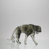 Limited Edition Contemporary Glass Sculpture "Wild Panther" by Richard Orlinski for Daum