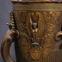 Patinated Bronze Amphora Vases