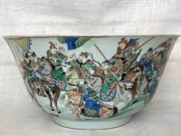 Rare Pair of Fine and Imposing Chinese Famille Verte Bowls