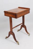 George III period mahogany single drawer end support occasional free-standing side table