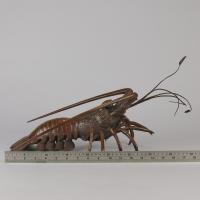 Early 20th Century Japanese Bronze Okimono "Lobster"