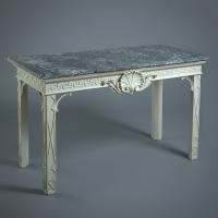 Pair Of George II White-Painted Side Tables