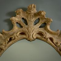 George III Carved Gilt-Wood Oval Mirror
