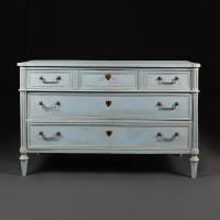19th Century Blue Painted Chest of Drawers