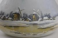 Daum Dutch winter landscape vase