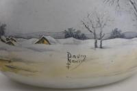 Daum Dutch winter landscape vase
