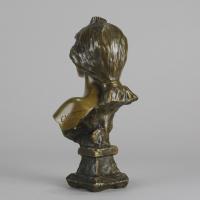 Late 19th Century Art Nouveau Bust entitled "Silvia" by Emmanuel Villanis