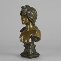 Late 19th Century Art Nouveau Bust entitled "Silvia" by Emmanuel Villanis