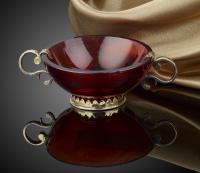 A Ruby Glass Bowl With Silver Gilt Mounts circa 1690