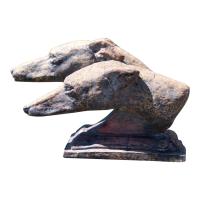 Vintage Sculpture of Two Greyhounds