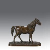 19th Century Animalier Bronze entitled "Cheval Arabe - Ibrahim No.3" by P J Mene