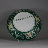 reverse of early kangxi dish with horses