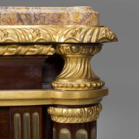 A Fine Louis XVI Style Gilt-Bronze Mounted Mahogany And Lacquer Commode à Vantaux After The Model by Weisweiler, by Hubert-Joseph Heubès. For sale at adrian Alan Ltd