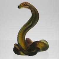 Limited Edition Contemporary Glass Sculpture entitled "Rearing Cobra" by Daum