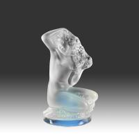 Mid 20th Century Frosted Glass Study entitled "Floreal" by Marc Lalique