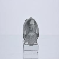 20th Century Clear Glass Sculpture entitled "Bison Paperweight" by Lalique Glass