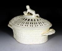 Creamware Chestnut Covered Baskets