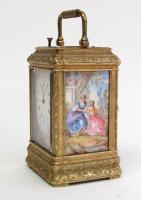 Alfred Baveux miniature panelled carriage clock right panel