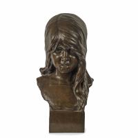 A charming bust of a child’s head by Edwin Whitney-Smith, dated 1910
