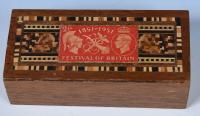 Tunbridge Ware Festival of Britain Stamp Box