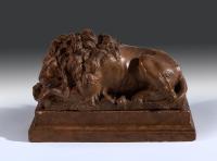 19th Century Terracotta Canova Lion