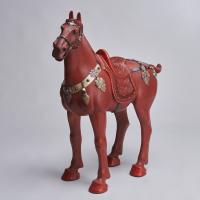 A very large late 19th/early 20th century Chinese lacquer horse (Red Hare)