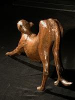 Bronze Study of a Stretching Cheetah