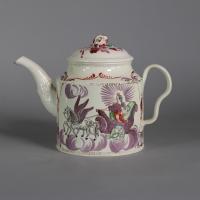 Leeds creamware teapot