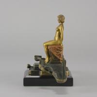 Early 20th Century Cold-Painted Bronze entitled Egyptian Deity by Franz Bergman