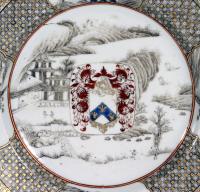Early 18th Century Yongzheng Period Chinese Export Porcelain Plate, Arms of Elwick of Middlesex, John Elwick of Mile End in Middlesex and of Cornhill in the City of London, Circa 1730