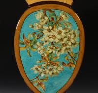 Doulton Faience Shaped Botanical Pottery Vase