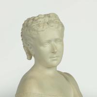 Victorian white painted terracotta bust