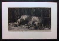 Herbert Dicksee "Oh, For the Touch of a Vanished Hand" Original Etching