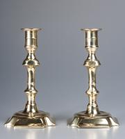 George II Brass Candlesticks