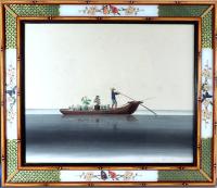 Chinese Large Watercolours on Paper of Junks and Sampans, After drawings done by William Alexander (1767-1816) for Sir John Barrow, Circa 1805-10