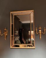 George III Neo classical rectangular border mirror