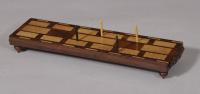 S/5499 Antique Treen Victorian Rosewood Cribbage Board